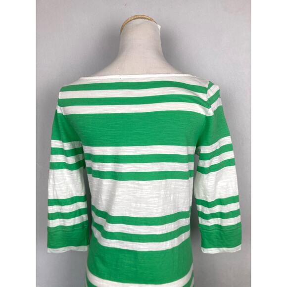 Lilly Pulitzer Cassie Prep Green Skipper Dress S Cotton 3/4 Sleeve Striped - Picture 7 of 11
